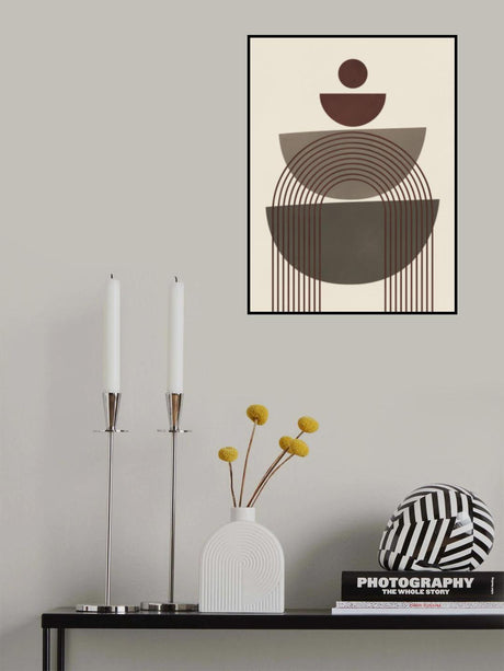 Brown Geometrical Shape Study Poster och Canvastavla