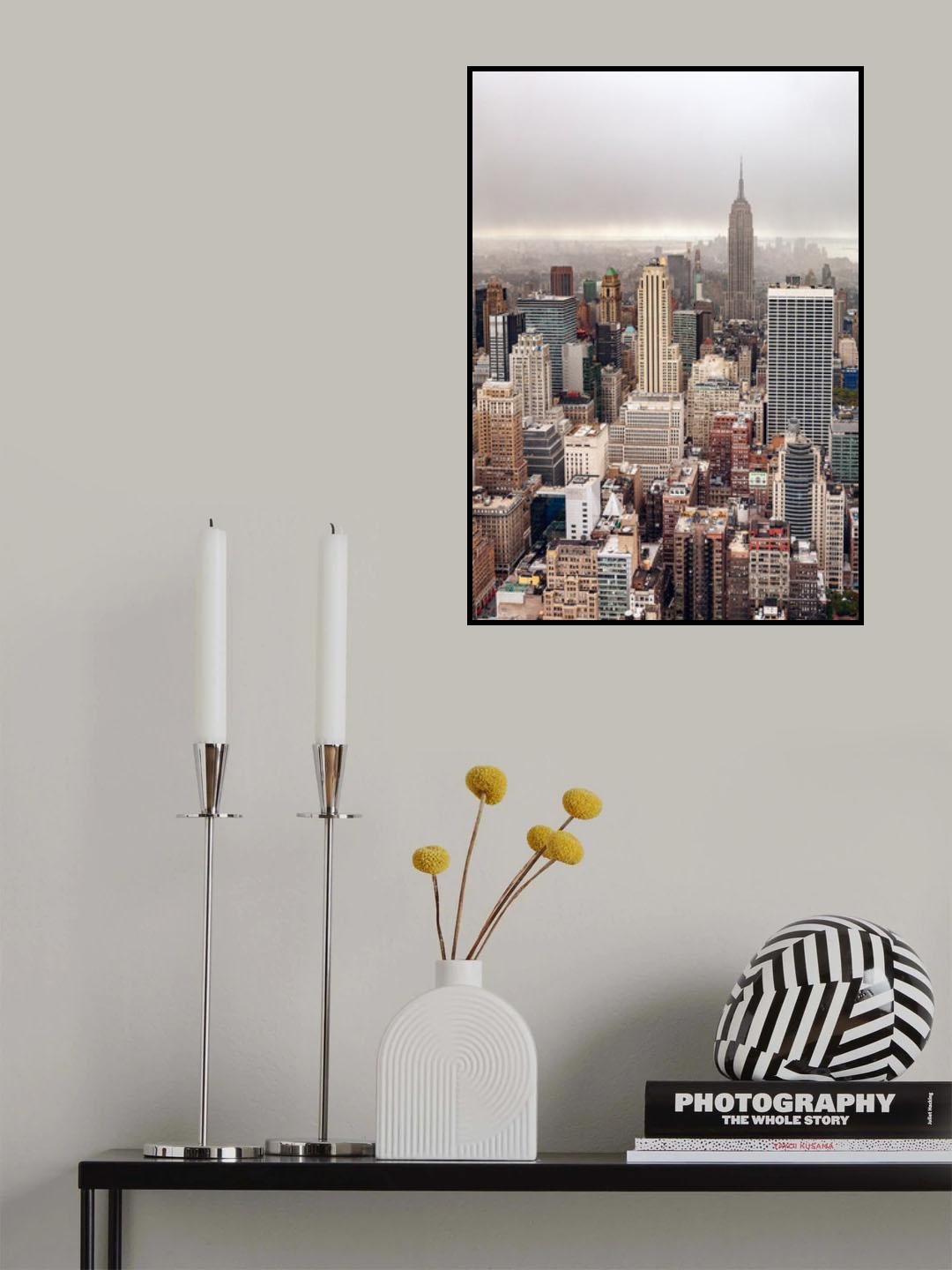 Foggy day in Manhattan Poster och Canvastavla