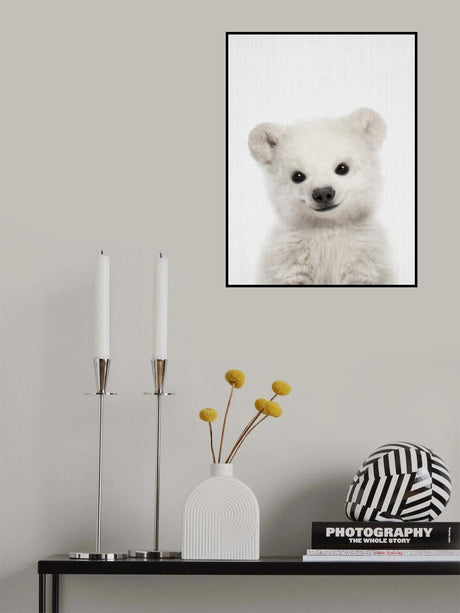 Peekaboo Baby Polar Bear Poster och Canvastavla