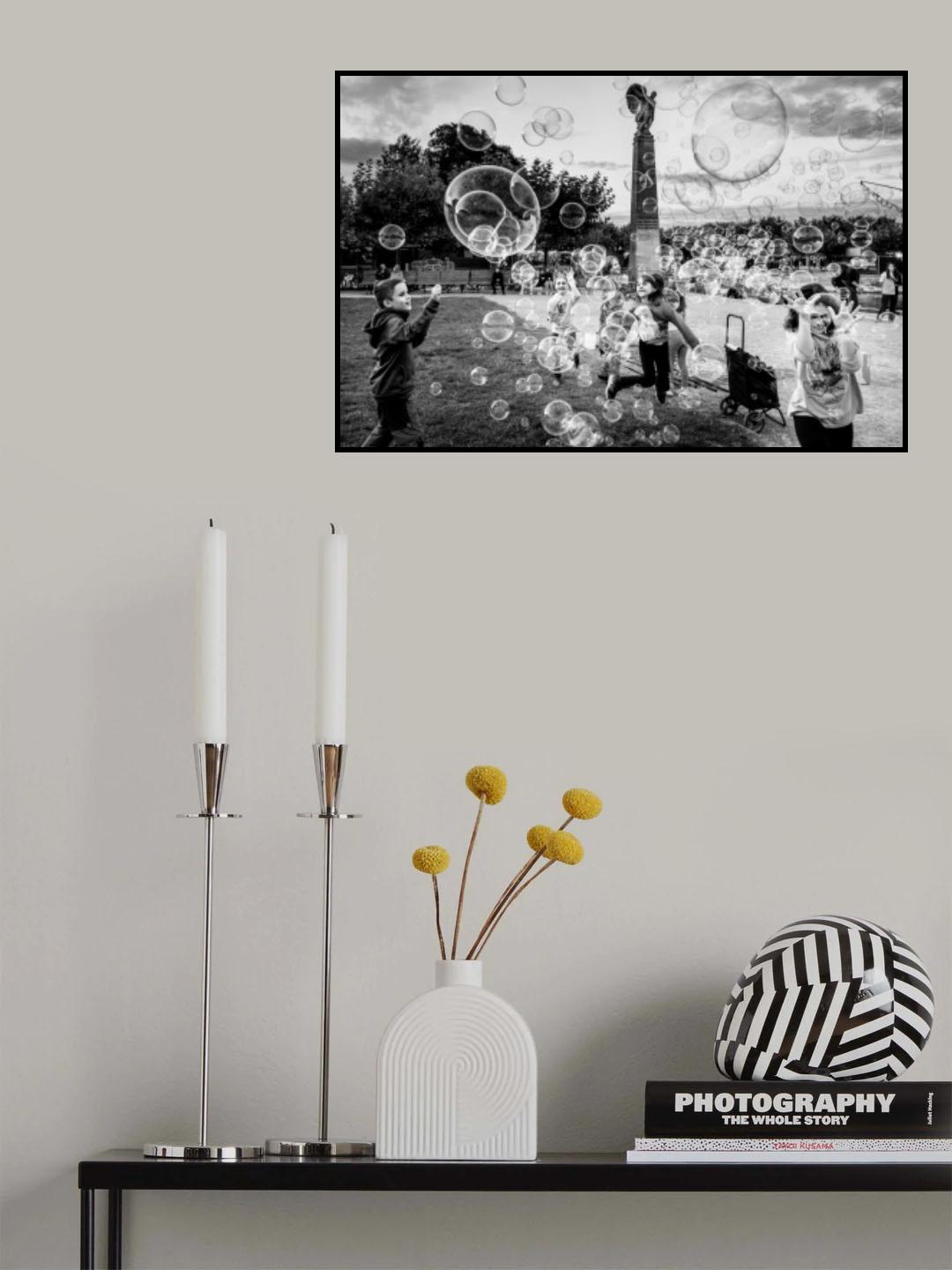 Excited with bubbles Poster och Canvastavla