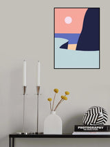 Minimalist Sunset Beach View Poster och Canvastavla