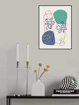 Abstract Corals and Pebbles Poster och Canvastavla