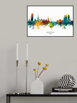 Halmstad Sweden Skyline Poster och Canvastavla