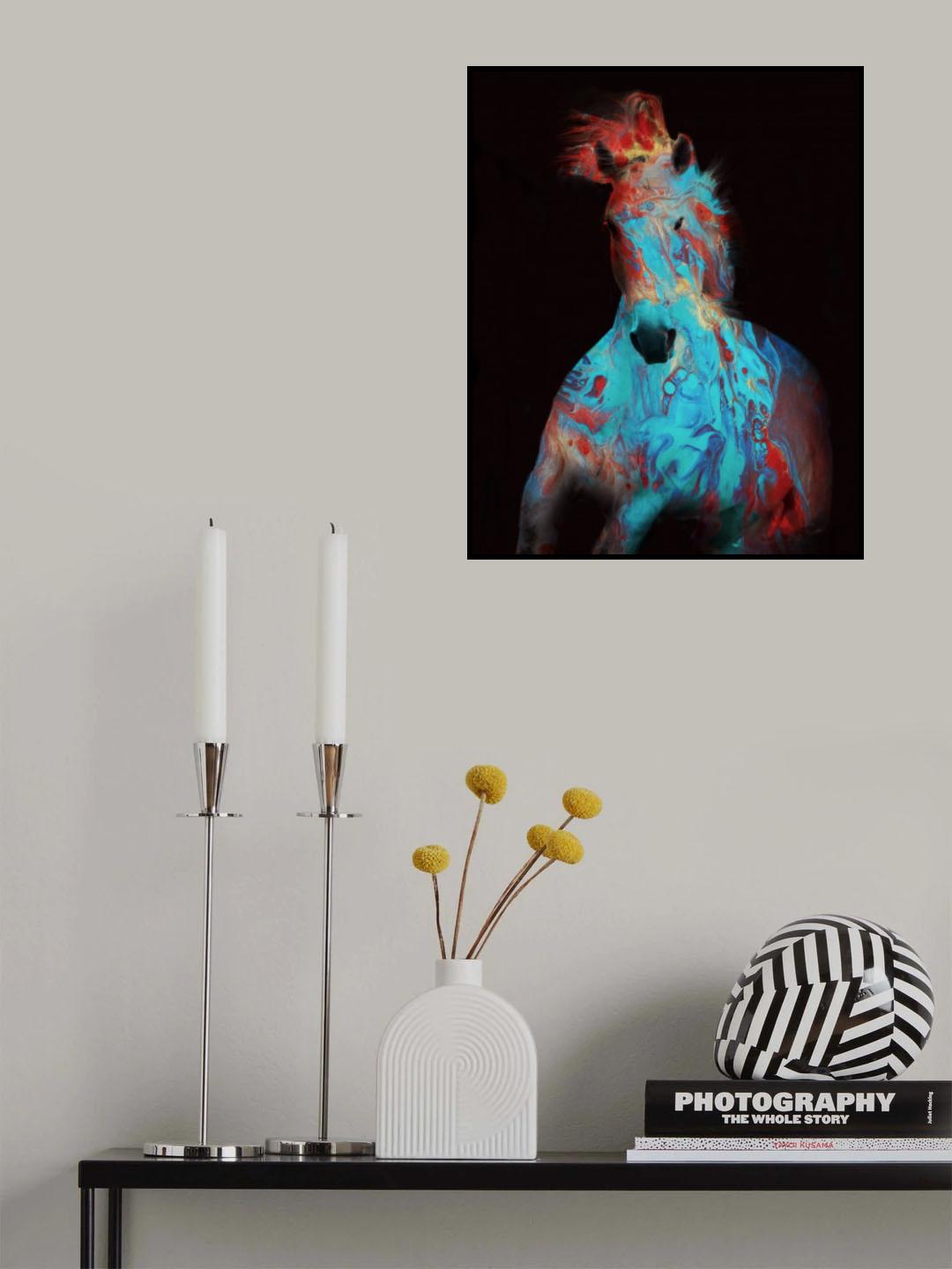 Running Bashful Horse Poster och Canvastavla
