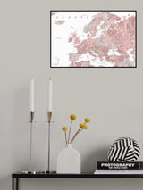 Piper detailed map of Europe Poster och Canvastavla