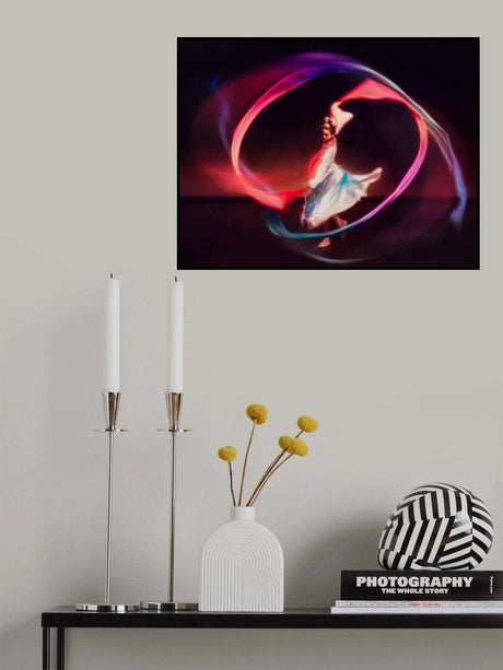 Girl Dancing With Streamers Poster och Canvastavla