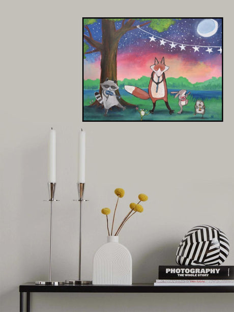 Playing Under the Stars Poster och Canvastavla