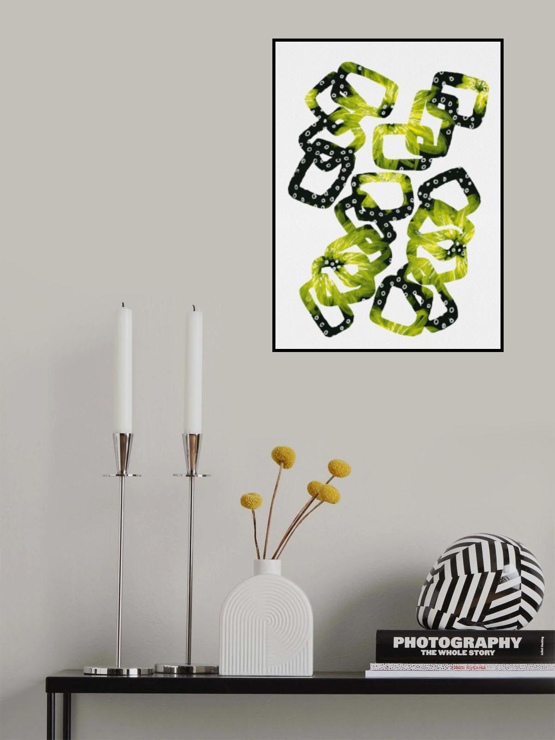 Rectangle Chain Polka Dot Bright Poster och Canvastavla