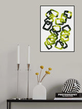 Rectangle Chain Polka Dot Bright Poster och Canvastavla