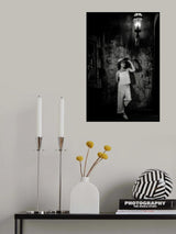 Girl under street light Poster och Canvastavla