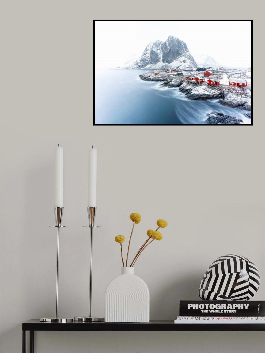 Hamnøy at winter Poster och Canvastavla