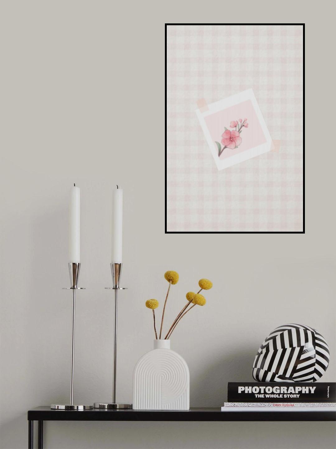 Pink Cherry Blossom Poster och Canvastavla