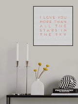 I Love You Quote Poster och Canvastavla