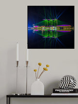 Singapore Marina Bay Sands Hotel Laser Light Show "WONDERFUL" Poster och Canvastavla