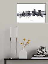 Poole England Skyline Poster och Canvastavla