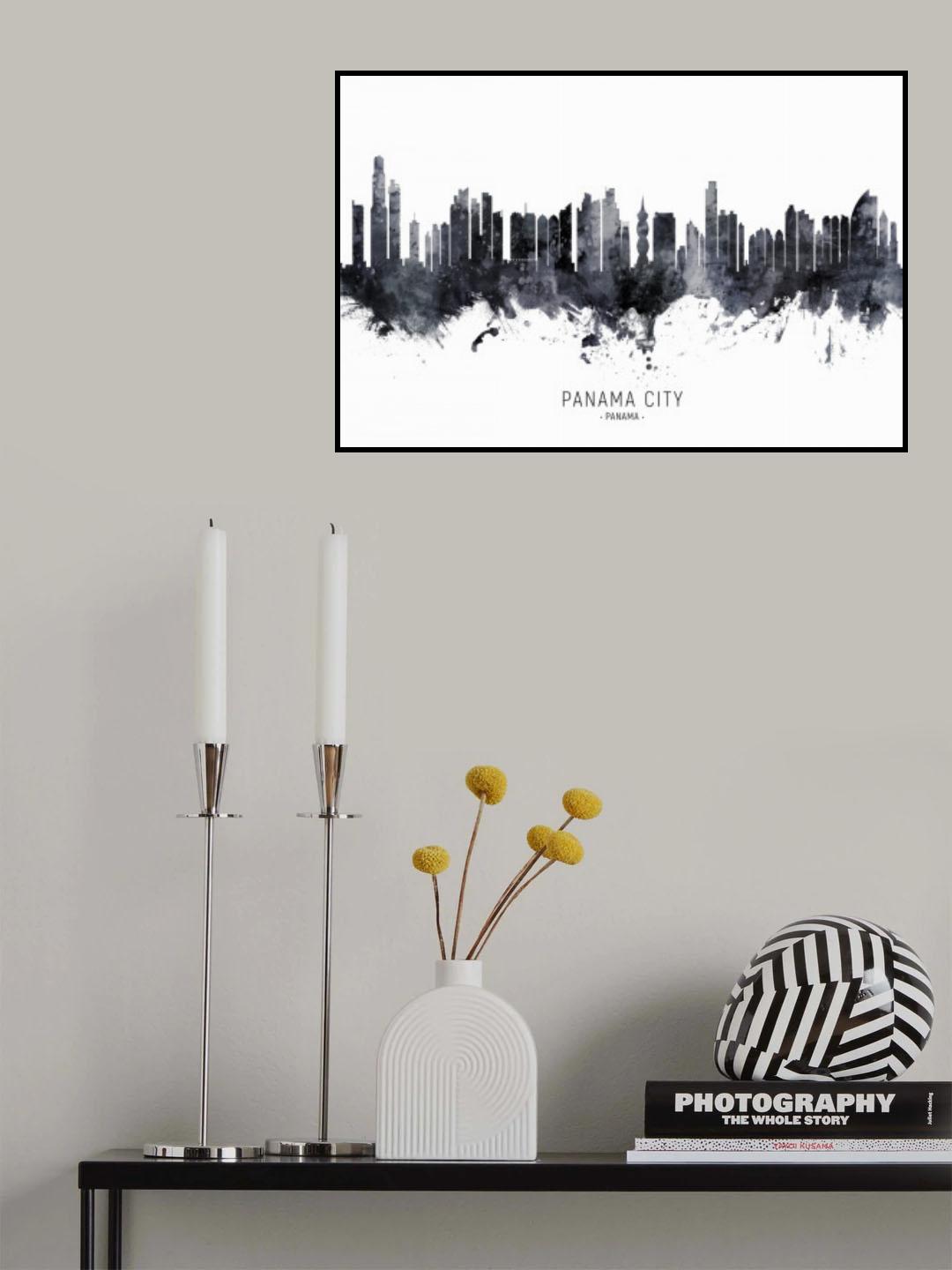 Panama City Skyline Poster och Canvastavla