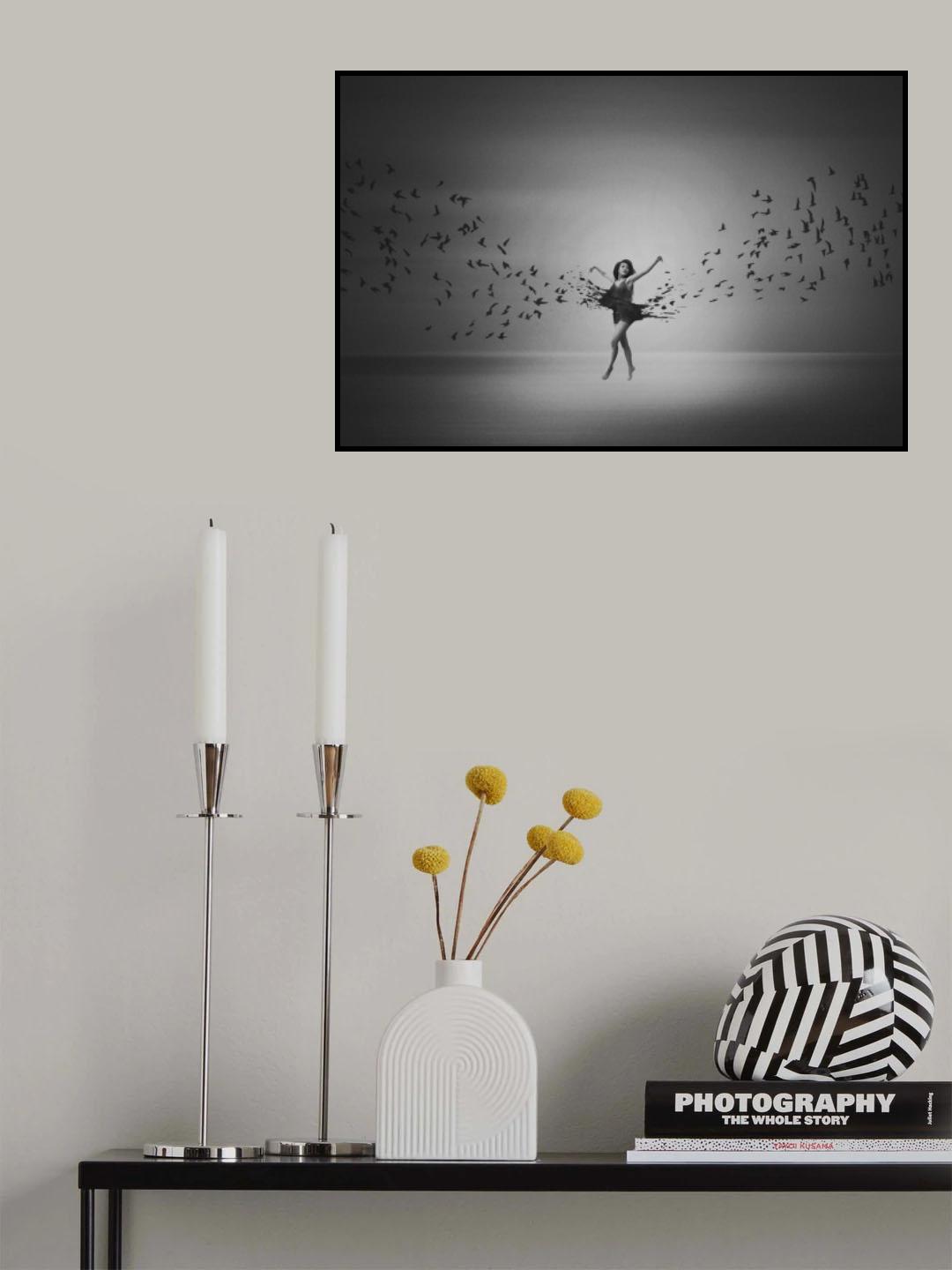 Ballerina flight of Birds Poster och Canvastavla