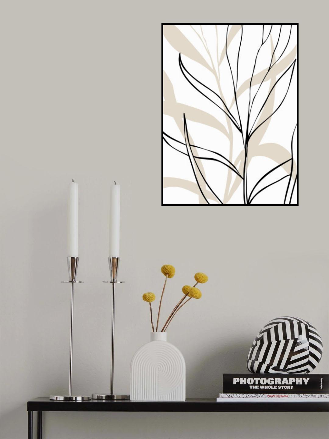 Botanical Lines Art Poster och Canvastavla