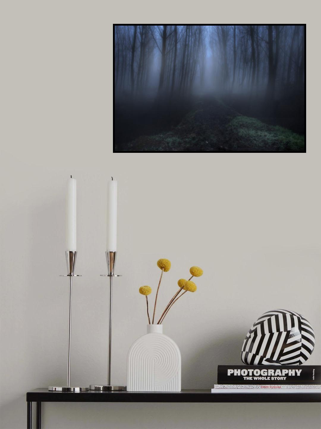 the foggy forest Poster och Canvastavla