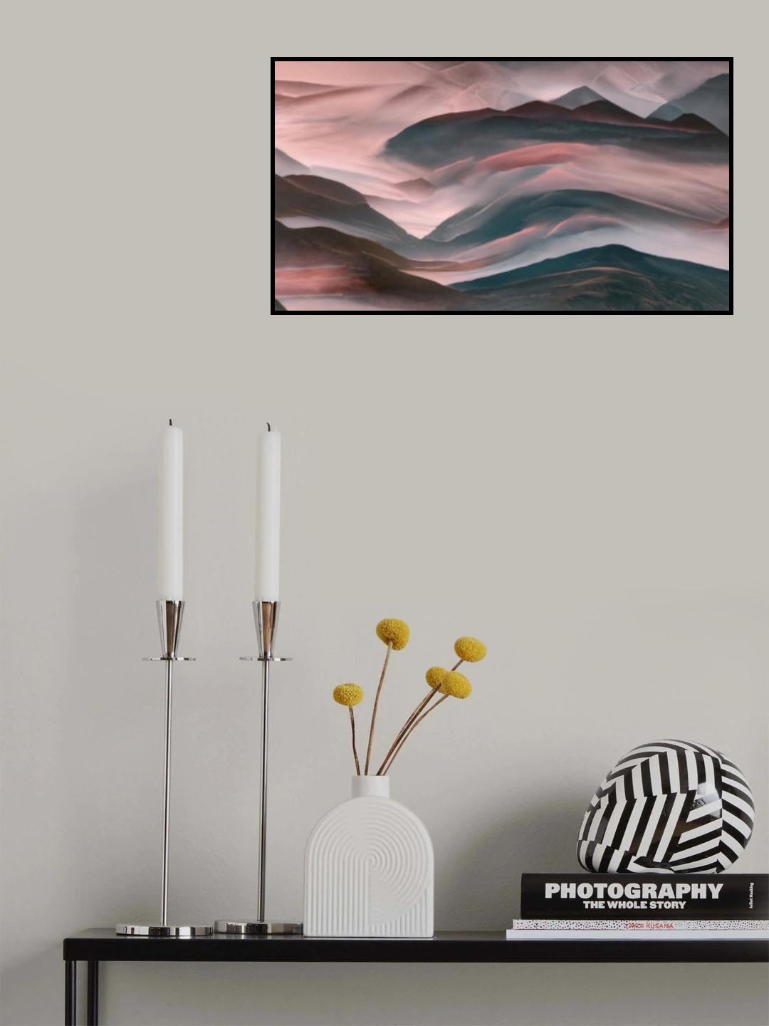 A foggy mountain dreamscape Poster och Canvastavla