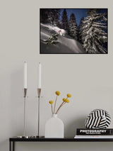 Night Powder turns with Adrien Coirier Poster och Canvastavla