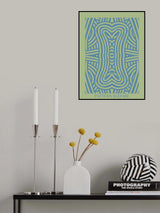 Blue Pattern Bizarre Poster och Canvastavla