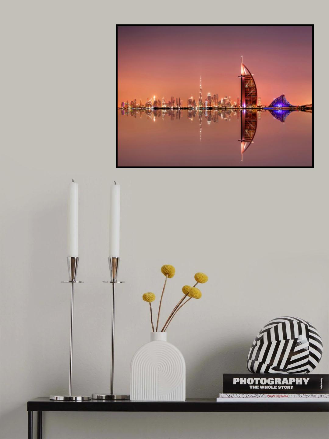 Night color of Dubai Poster och Canvastavla