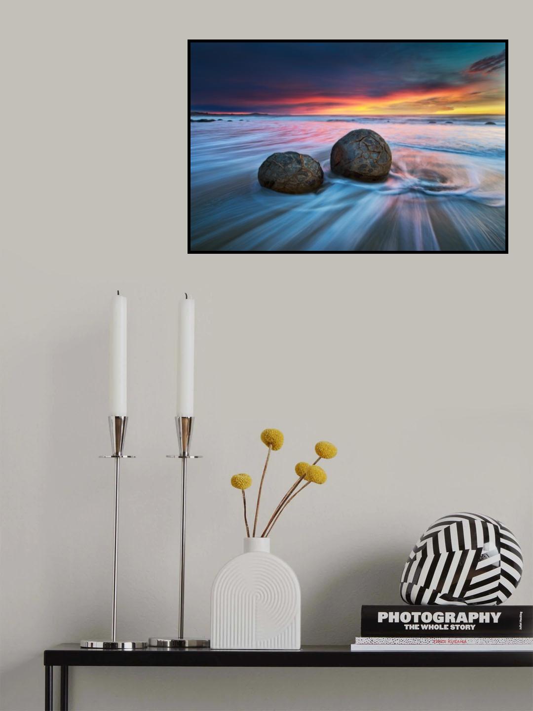 Moeraki Boulders Poster och Canvastavla