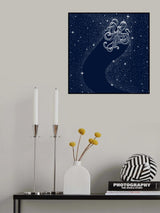 Starry Octopus Poster och Canvastavla
