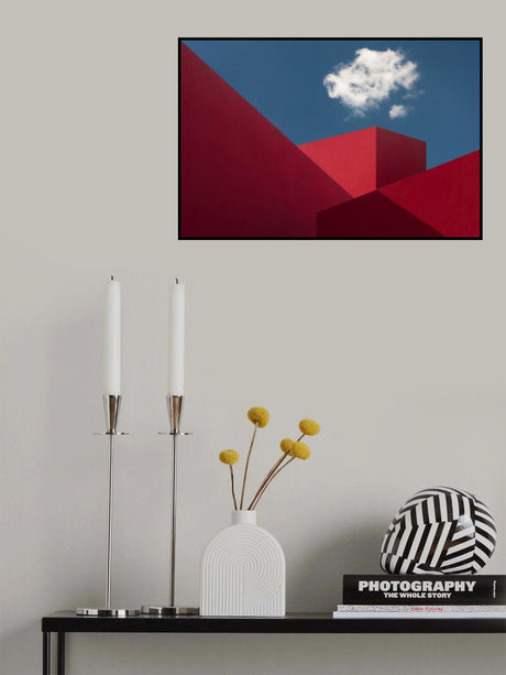 Red Shapes Poster och Canvastavla