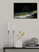 Flower on the colorful  silk Poster och Canvastavla