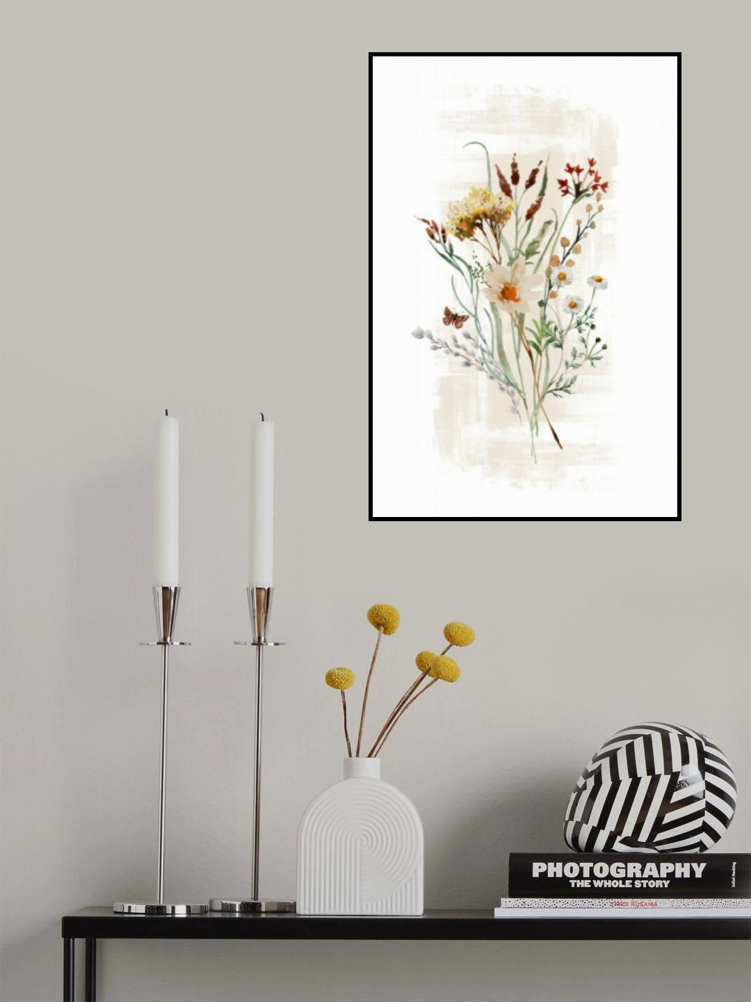 Wild Floral in soft shades Poster och Canvastavla