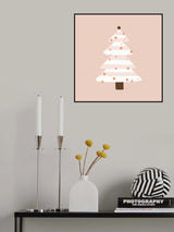 Blush Christmas Tree Poster och Canvastavla
