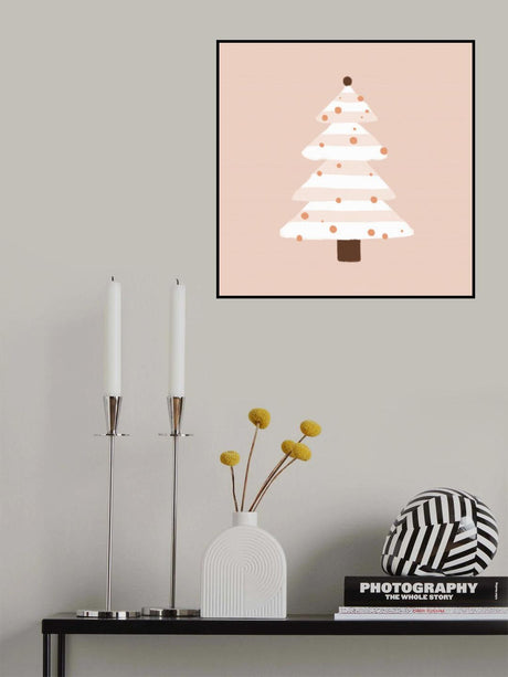 Blush Christmas Tree Poster och Canvastavla