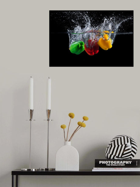 Paprika splash Poster och Canvastavla
