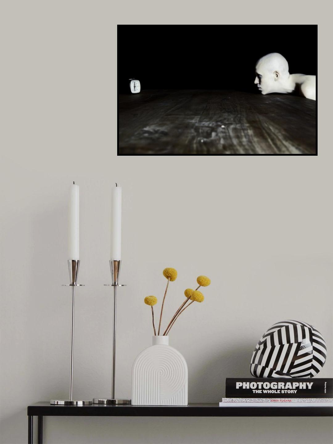 Clock and head. Poster och Canvastavla