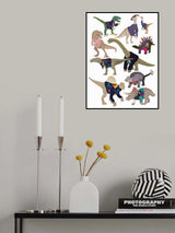 Dinosaurs In 80s Jumpers Poster och Canvastavla