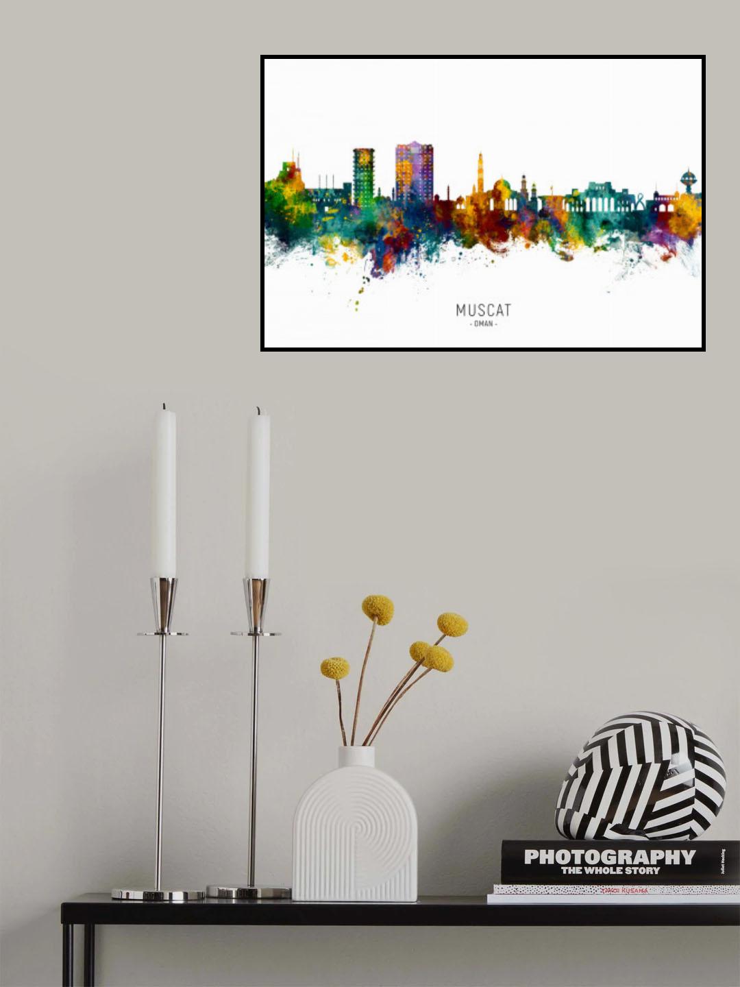 Muscat Oman Skyline Poster och Canvastavla