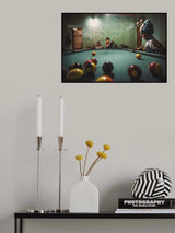 Playing snooker in the mountains Poster och Canvastavla