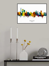 Brighton England Skyline Poster och Canvastavla