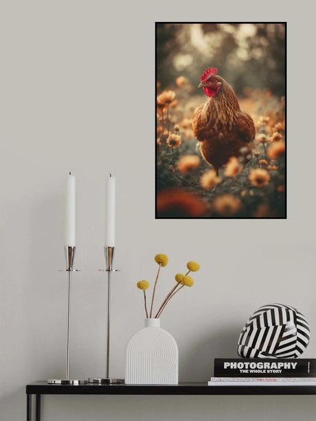 Chicken portrait Poster och Canvastavla
