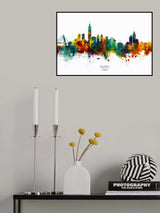 Taipei Taiwan Skyline Poster och Canvastavla