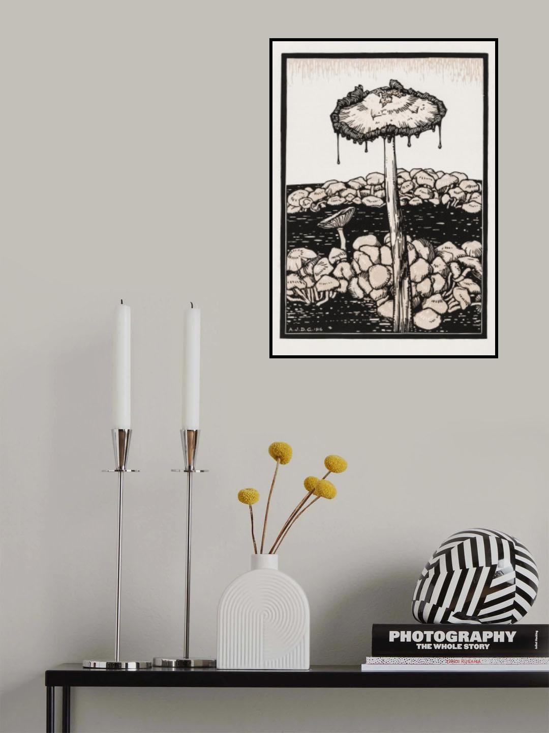 Dripping Mushroom 1916 Poster och Canvastavla