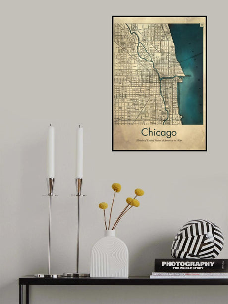 Chicago map Poster och Canvastavla