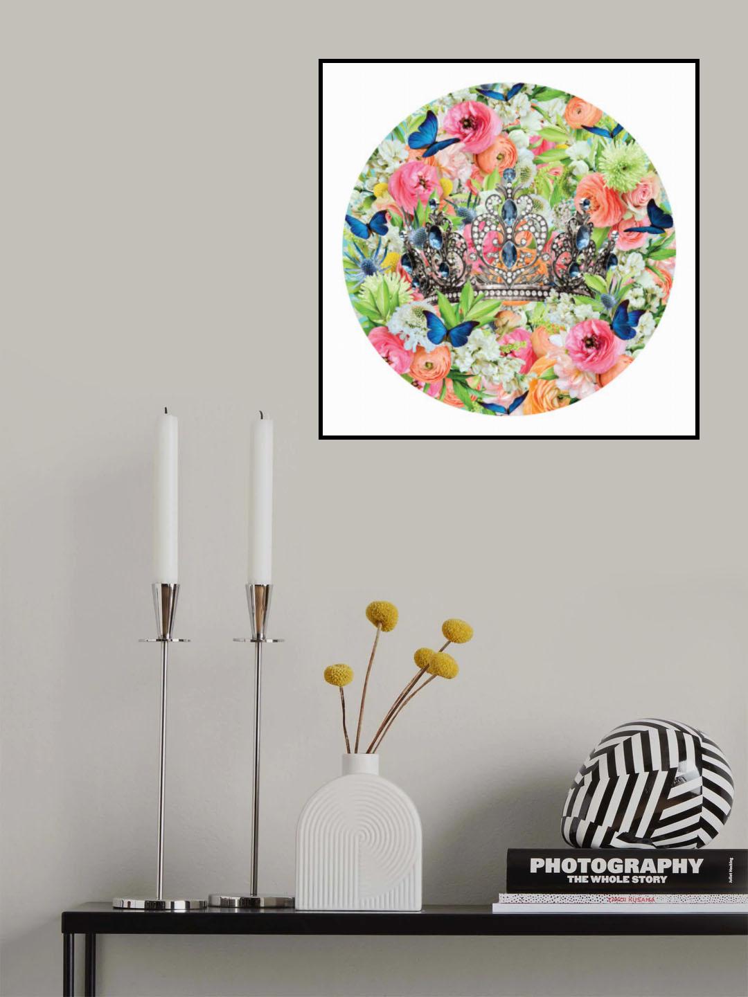 Candy Blooms &amp; Crown Poster och Canvastavla