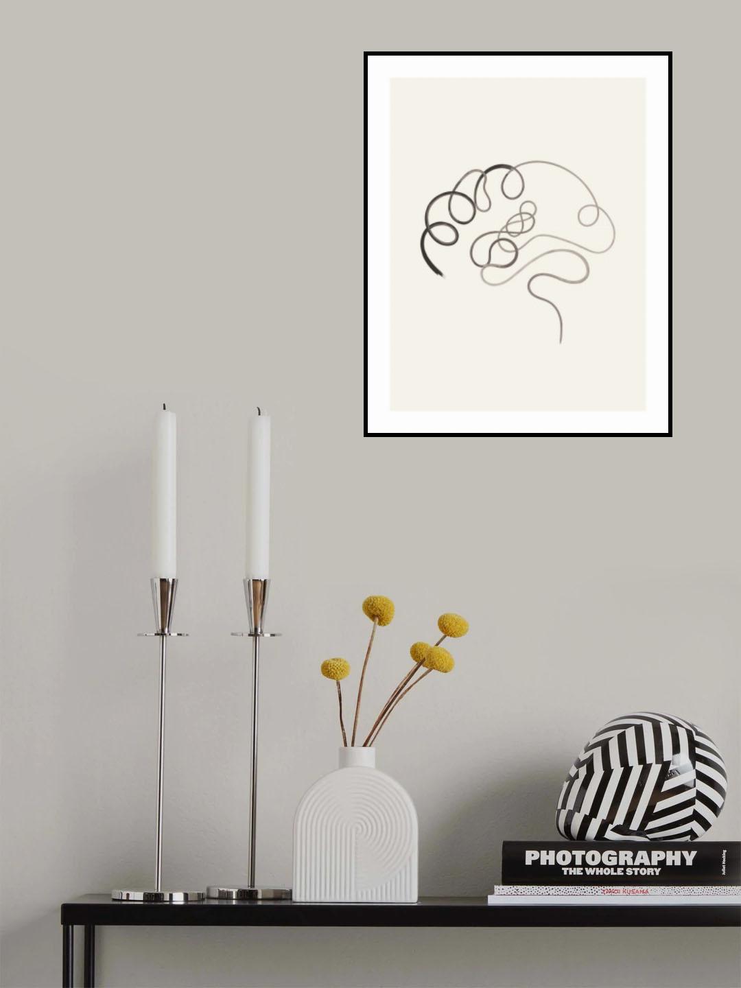 Brain Abstract Poster och Canvastavla