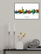 Strasbourg France Skyline Poster och Canvastavla