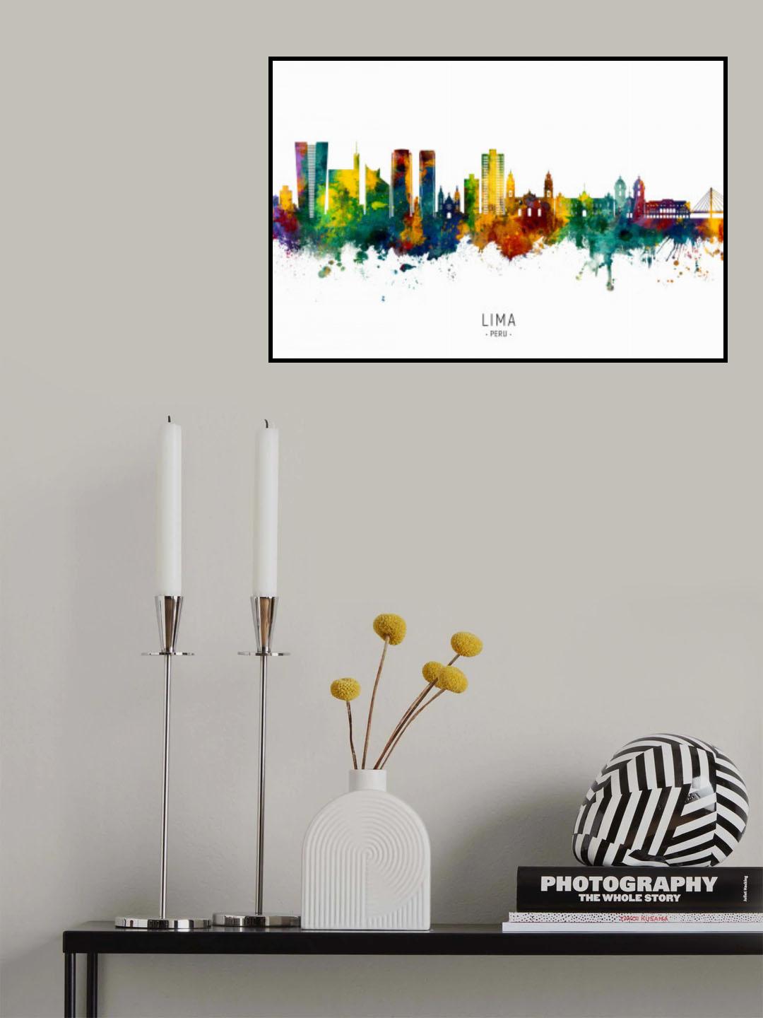 Lima Peru Skyline Poster och Canvastavla
