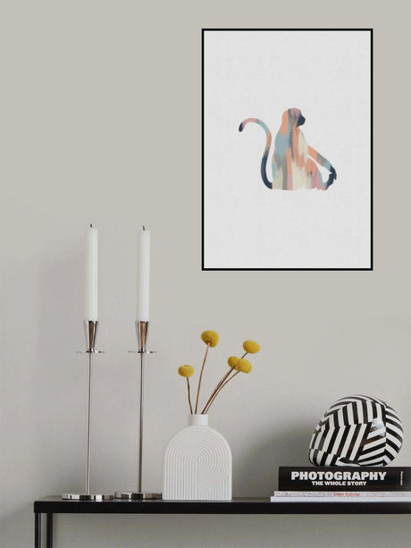Pastel Monkey Poster och Canvastavla