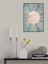 Deep Green Sun Rays Poster och Canvastavla